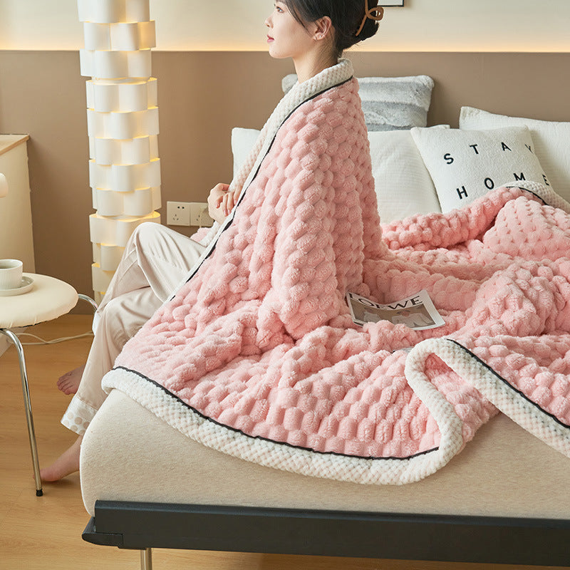 Coral Flannel Winter Thicken Thermal Cover Blanket