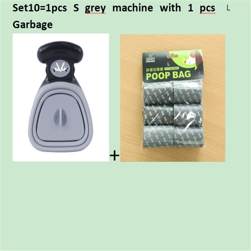 Pet Dog Travel Foldable Poop Scooper With 1 Roll Decomposable bag