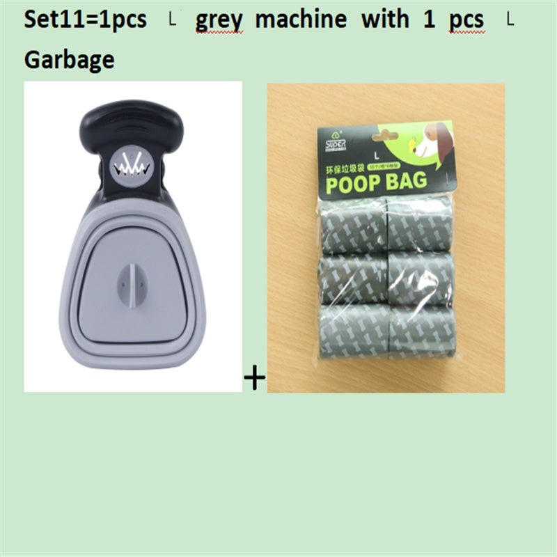 Pet Dog Travel Foldable Poop Scooper With 1 Roll Decomposable bag