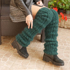 Autumn And Winter New Solid Pile Style Women's Fashion Casual Knitted Crew Socks
