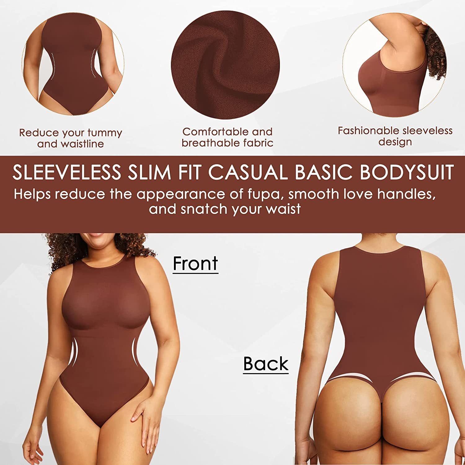Belly Contraction Body Shaper Round Neck bodysuit