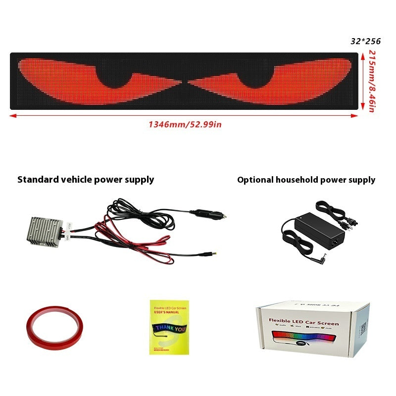Dynamic Eyes Car Windshield Flexible LED Display Bumper Stickers