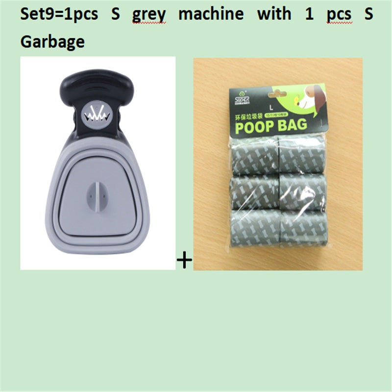 Pet Dog Travel Foldable Poop Scooper With 1 Roll Decomposable bag