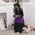 Halloween End Plate Witch Electric Voice-activated Induction Decoration Ornaments