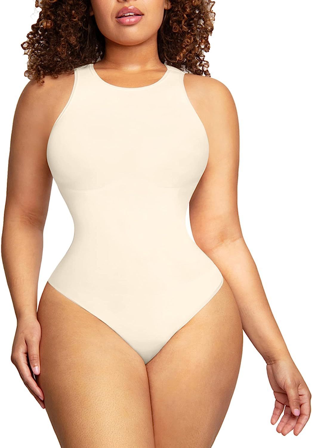 Belly Contraction Body Shaper Round Neck bodysuit