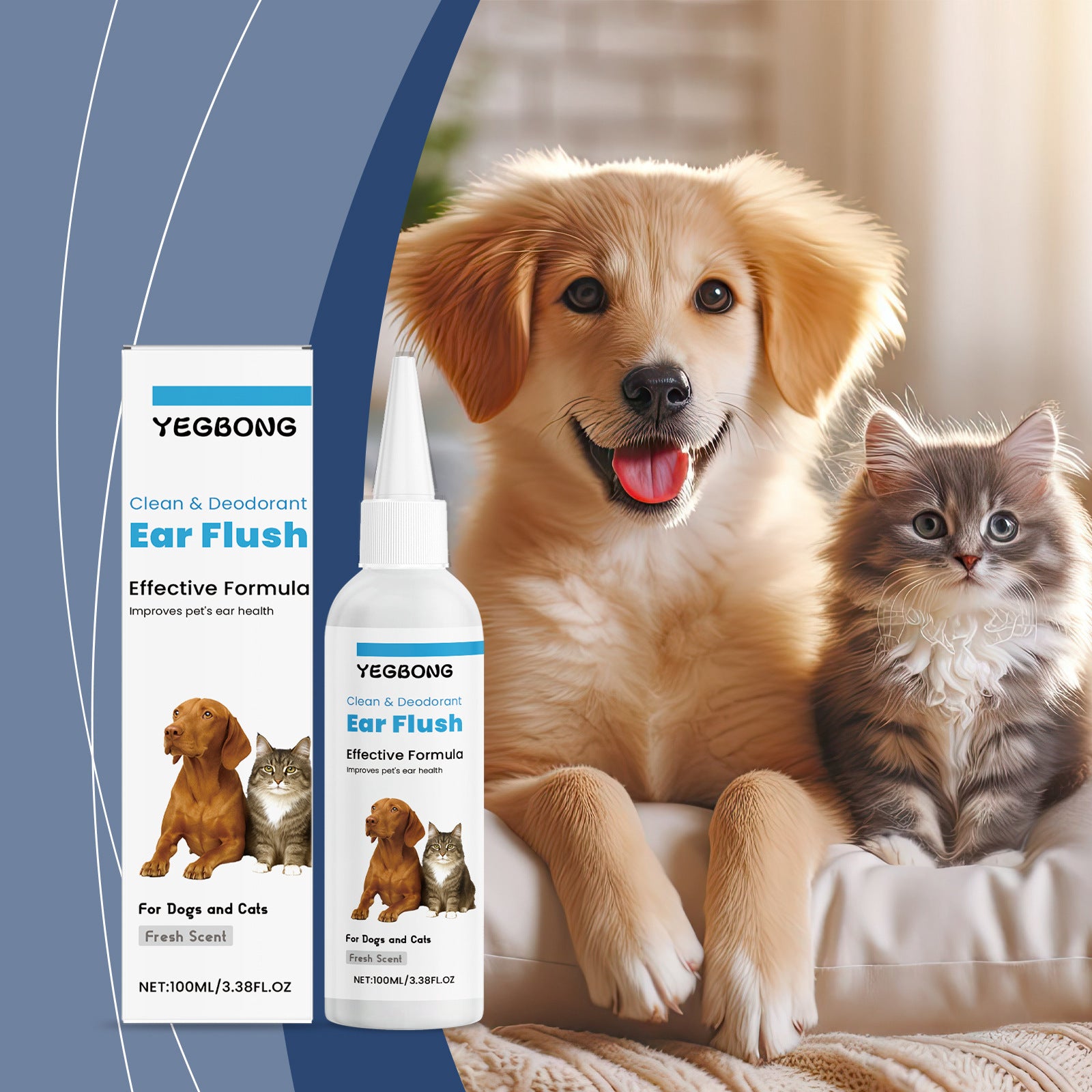 Dogs And Cats Ear Cleaner Gently Removes Earwax